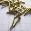 Brass coated Mini Nails Brads 1.15mm x 8mm, or 10mm long for wood, leatherwork - Image 2