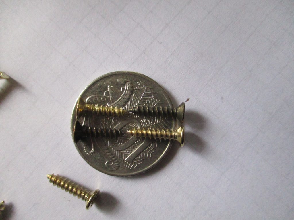 Small Wood Screws M2.5 width 10mm -12mm Black or Brass