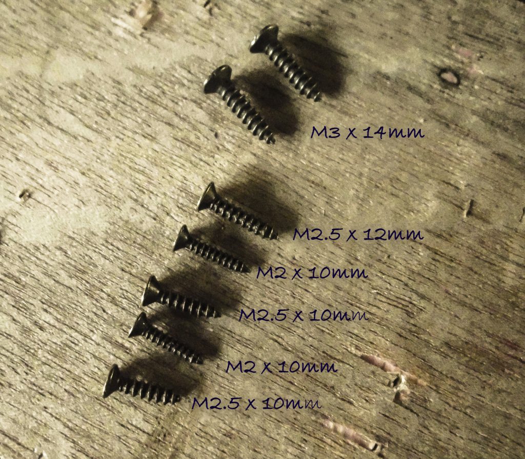 Small Wood Screws Antique Brass Phillips Head M2-M3 x 8mm-14mm long