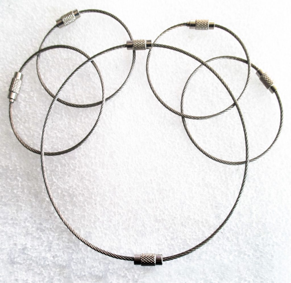 Stainless Steel Wire Keychain 150mm x 1.5mm