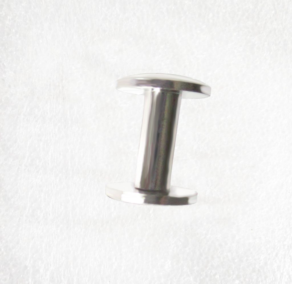 Chicago Screws Silver 10mm Cambered Head 12mm high post Pkt 5