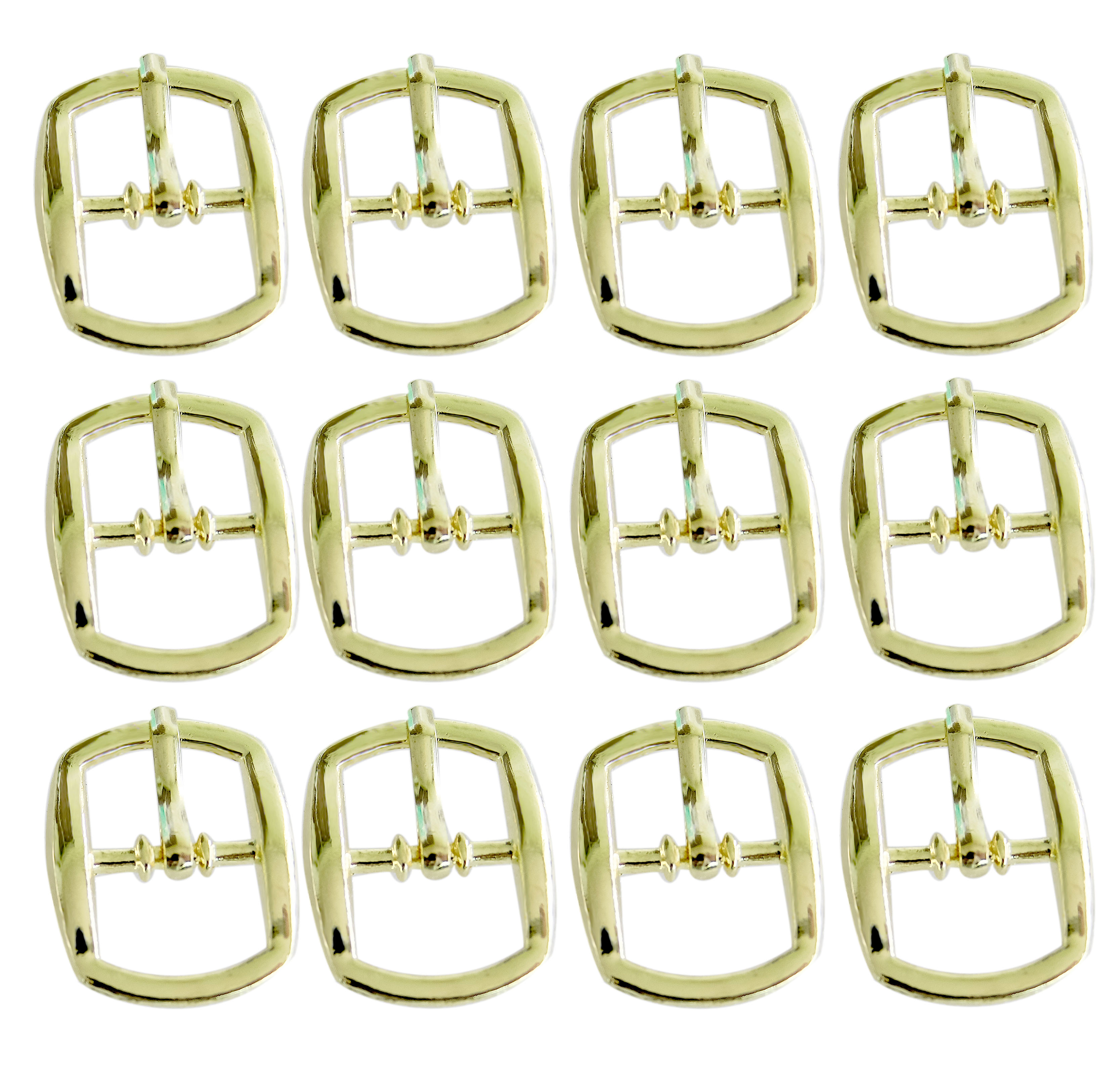 Plain Rounded Rectangle Shape Silver or Gold Buckles for 12mm straps 