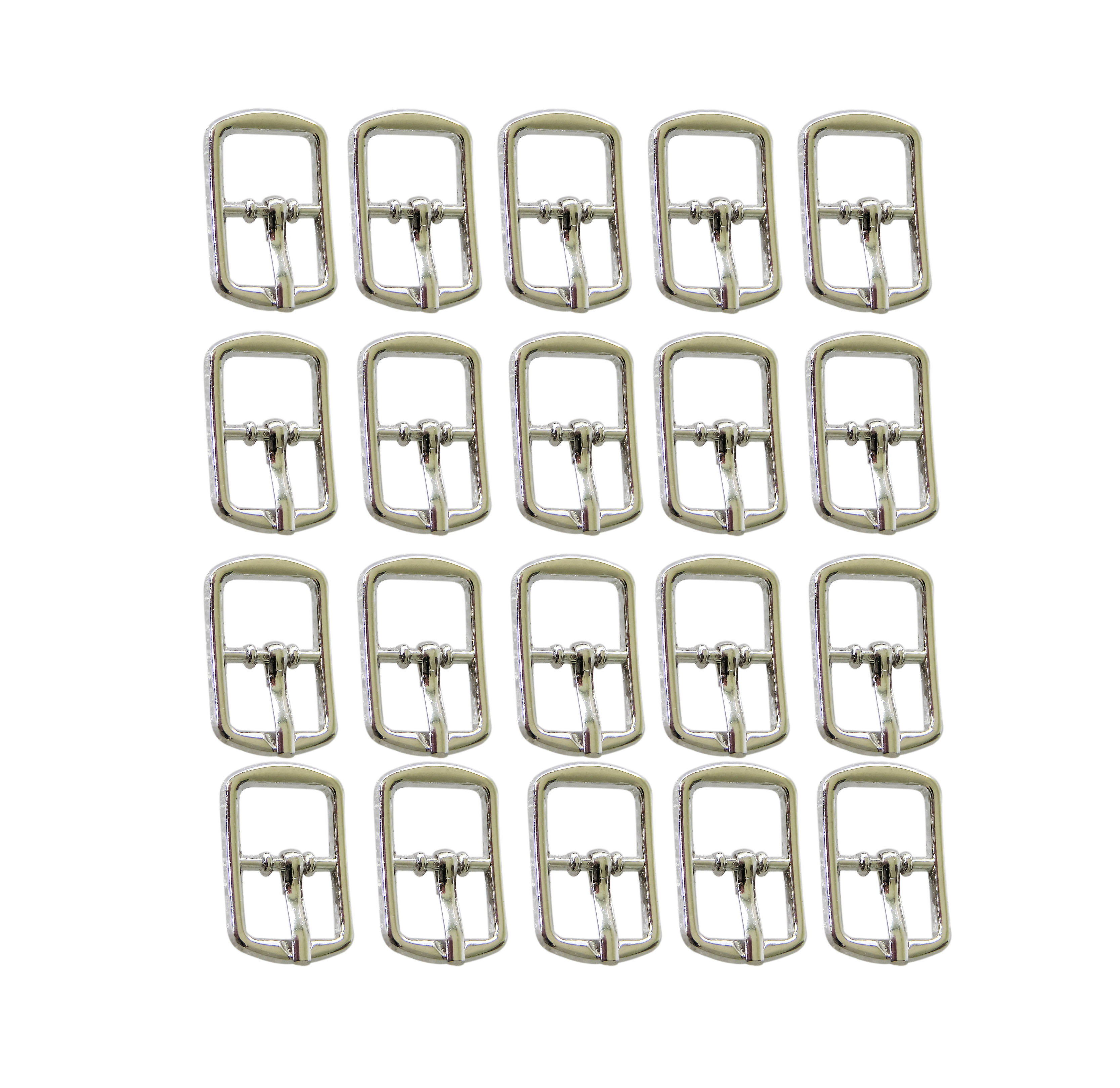 Plain Rectangle shaped Silver Buckles for 8mm wide straps Jaszitup leather accents