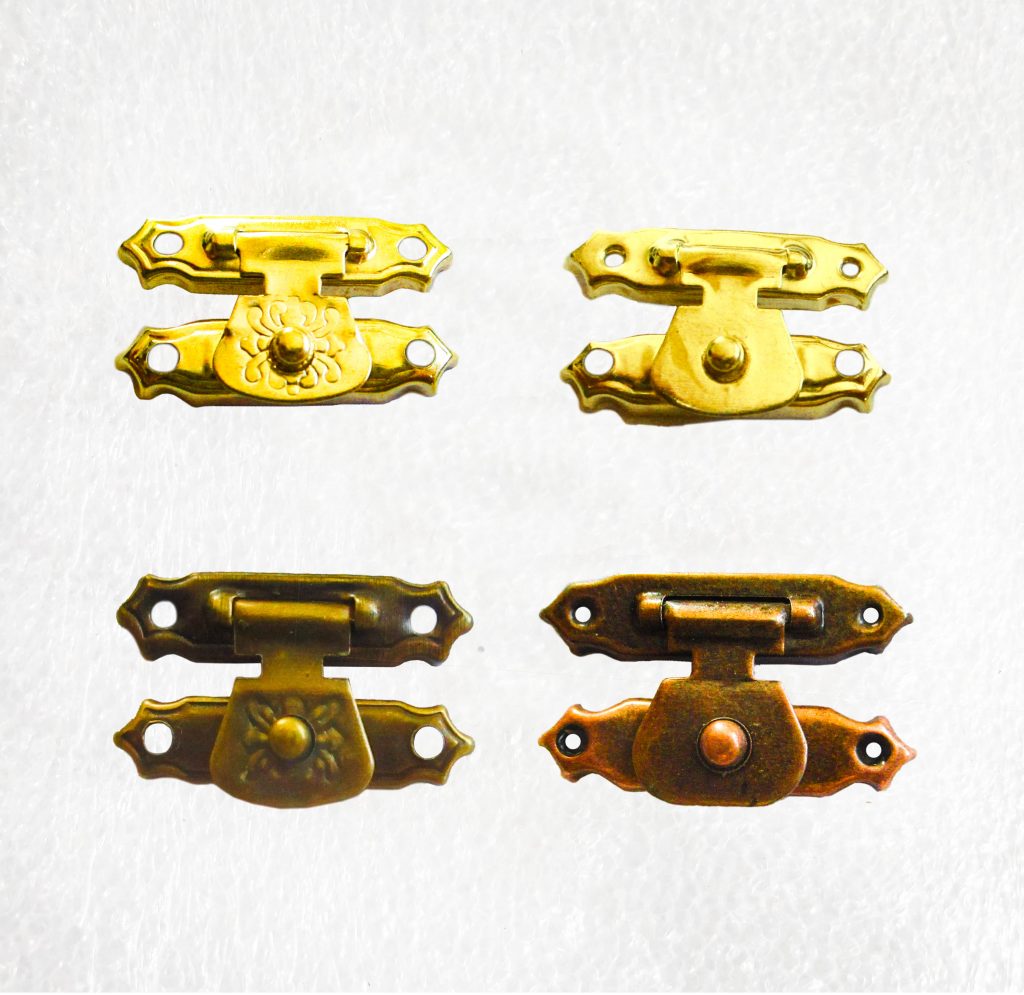 Small Gift Box Clasps 16mm x 27mm wide, 3 colours, 2 styles for gift boxes