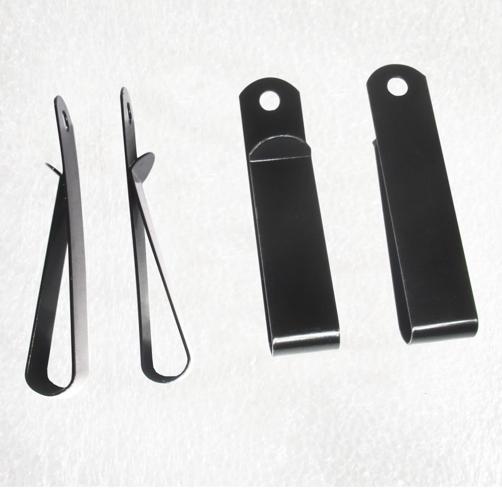 Black Metal Spring Money Clip attach to belts, pockets, bags Qty 4