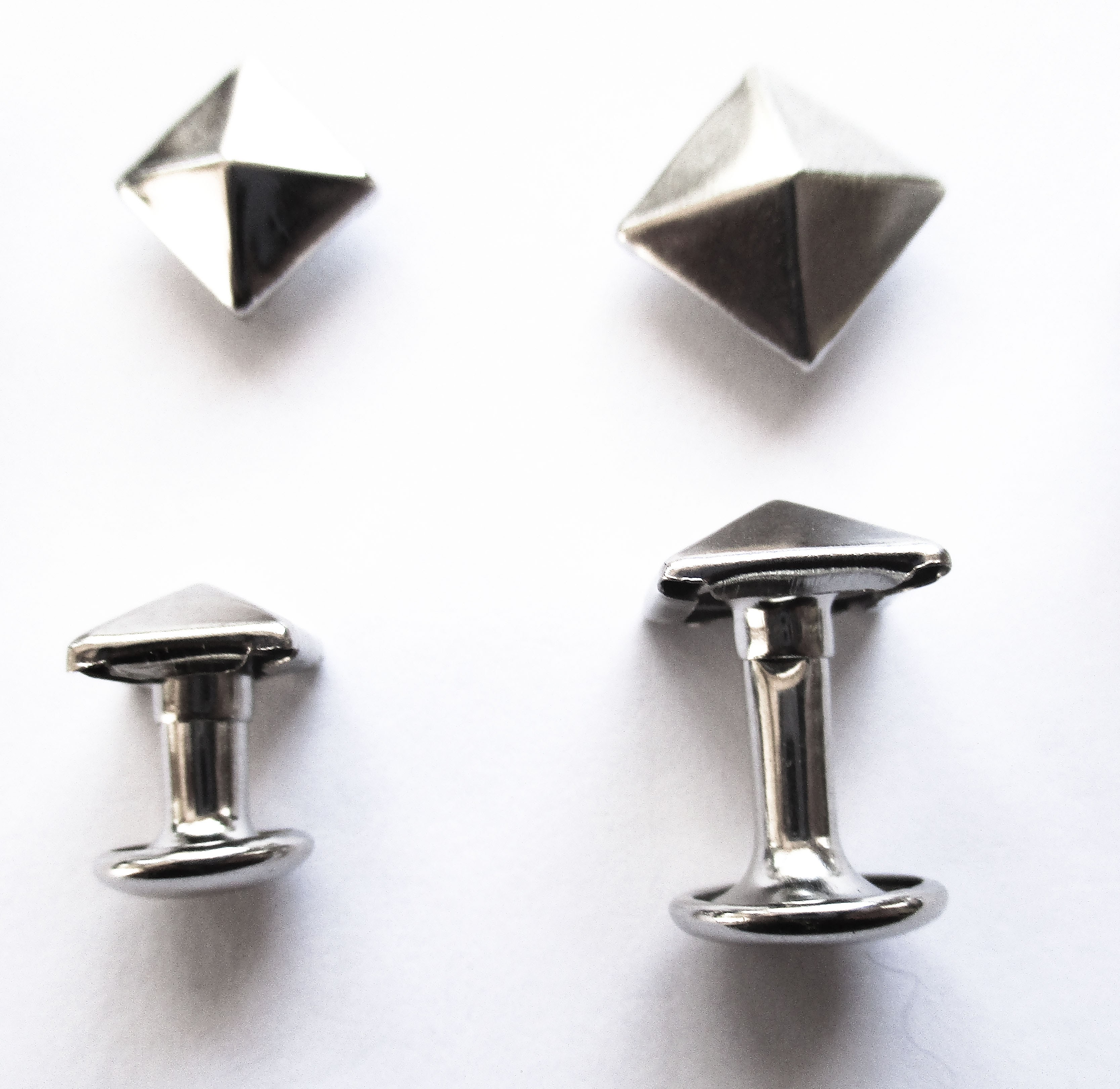 Dimensional Rivets Silver Flat Square Rivets for purse feet or feature