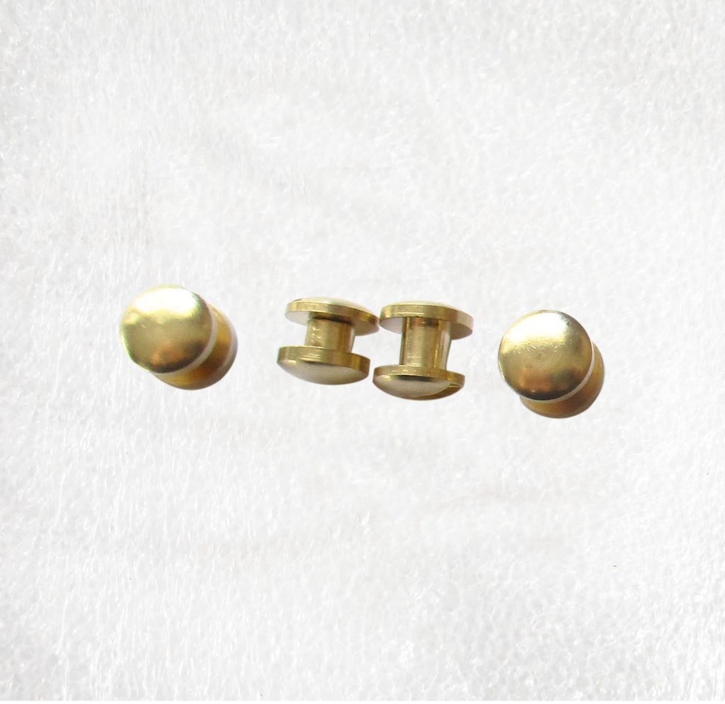Solid Brass Chicago Screws 8mm Diameter Cambered Head 3mm or 4mm high