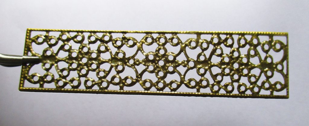 Rectangle Filigree Wraps antique bronze 85x20mm