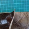 Brown Croc Print Leather Cut Piece Various Sizes 10cm to 30cm - Image 3