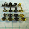 Rapid rivet 5mm Very Small Round Double Cap 5mm post, 4 colours