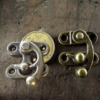 Solid Swing Catches Antique Brass 2 sizes, for boxes, bags and purses - Image 2