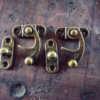 Solid Swing Catches Antique Brass 2 sizes, for boxes, bags and purses - Image 6