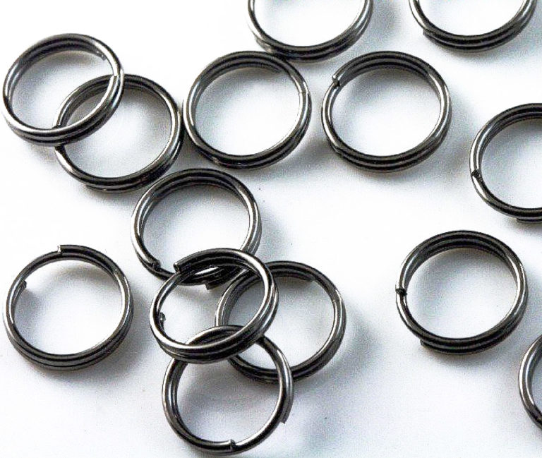 Small Split Rings 12mm diameter double loop 5 colours, Pkts 50, 100