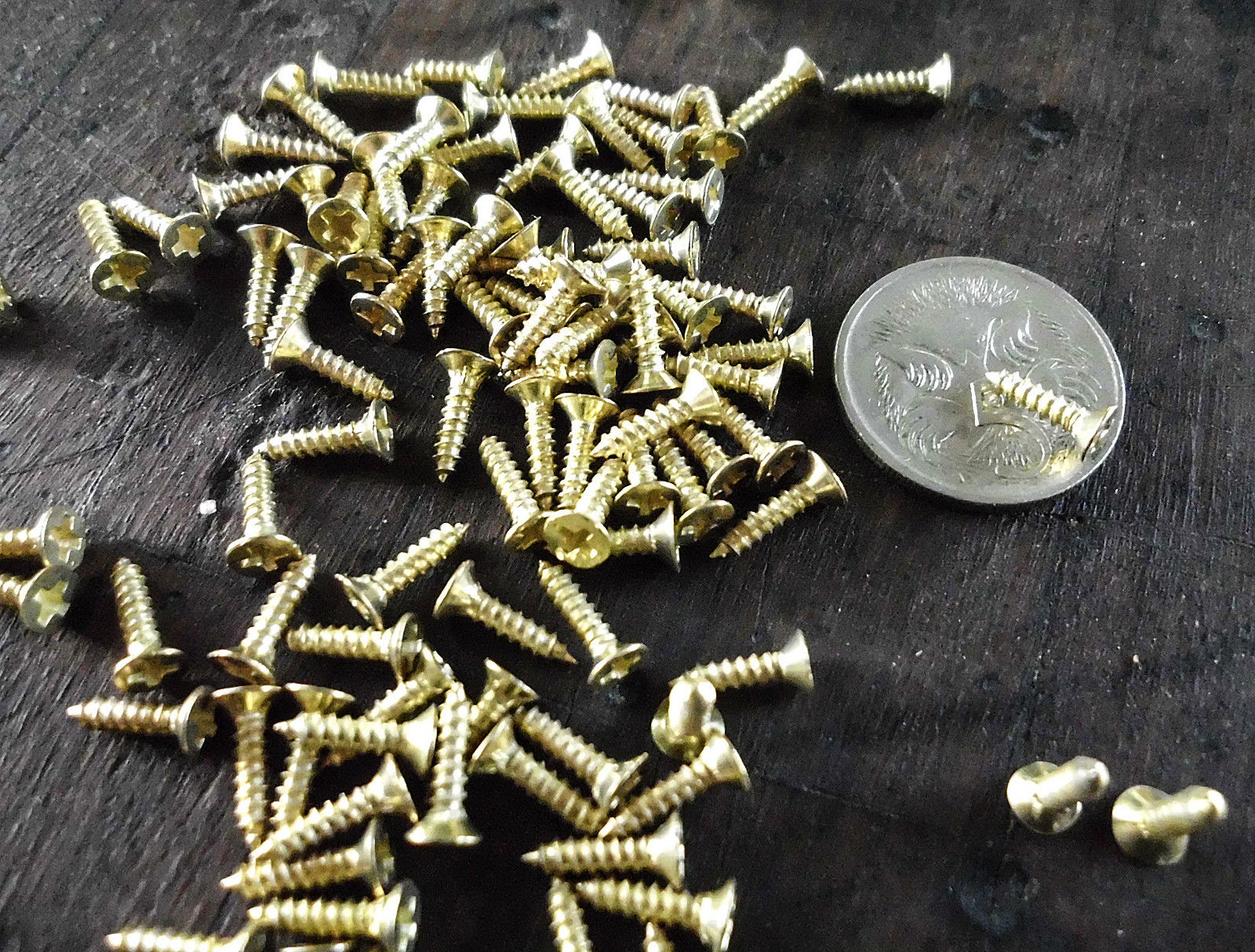 Small Wood Screws Gold Phillips Head M2 X 8mm 10mm 12mm Long Jasz 