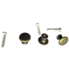 Boxes Cases  Drawer Knobs Antique Brass 15mm x 14mm with screws Pkt 4 - Image 3