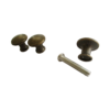 Boxes Cases  Drawer Knobs Antique Brass 15mm x 14mm with screws Pkt 4 - Image 7