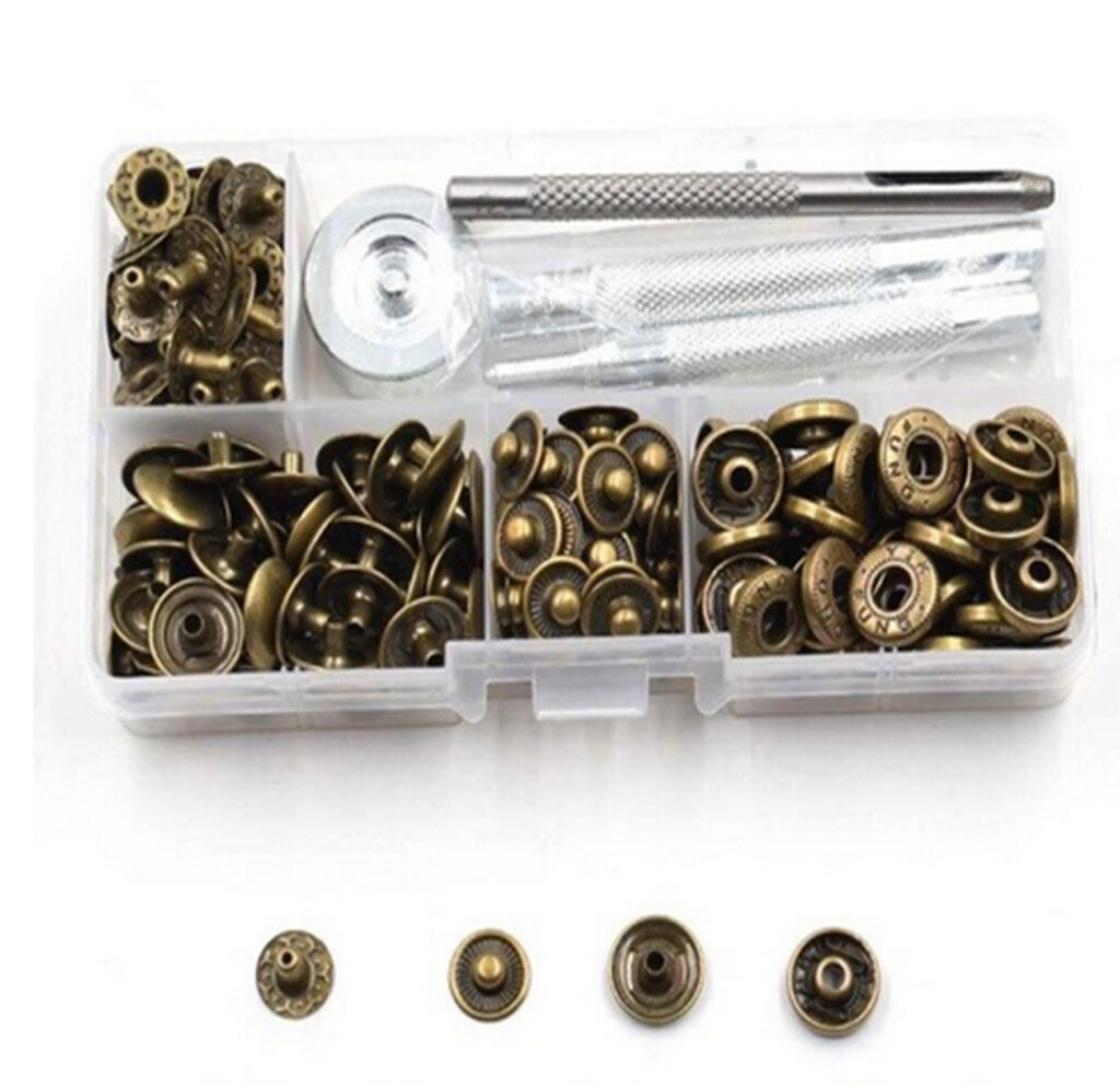 Snap fasteners 10mm in case w hand setter, hole punch, 50 snaps – Jasz ...