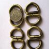 Metal Dee Rings unwelded Antique Brass 28x20mm, fit 20mm strap - Image 10