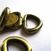 Metal Dee Rings unwelded Antique Brass 28x20mm, fit 20mm strap - Image 3