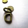 Metal Dee Rings unwelded Antique Brass 28x20mm, fit 20mm strap - Image 7