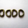 Metal Dee Rings unwelded Antique Brass 28x20mm, fit 20mm strap - Image 5