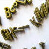 Jewellery Findings Alphabet Letters Vintage Metal Antique Brass Charms