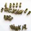 Jewellery Findings Alphabet Letters Vintage Metal Antique Brass Charms - Image 5