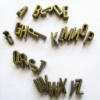 Jewellery Findings Alphabet Letters Vintage Metal Antique Brass Charms - Image 2
