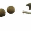 Boxes Cases Drawer Knobs Antique Brass 18mm x 18mm with screws Pkt 4 - Image 3