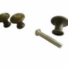 Boxes Cases Drawer Knobs Antique Brass 18mm x 18mm with screws Pkt 4 - Image 6