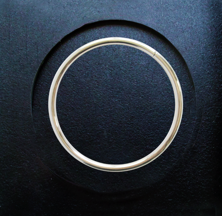 Large 100mm Metal Silver O Ring