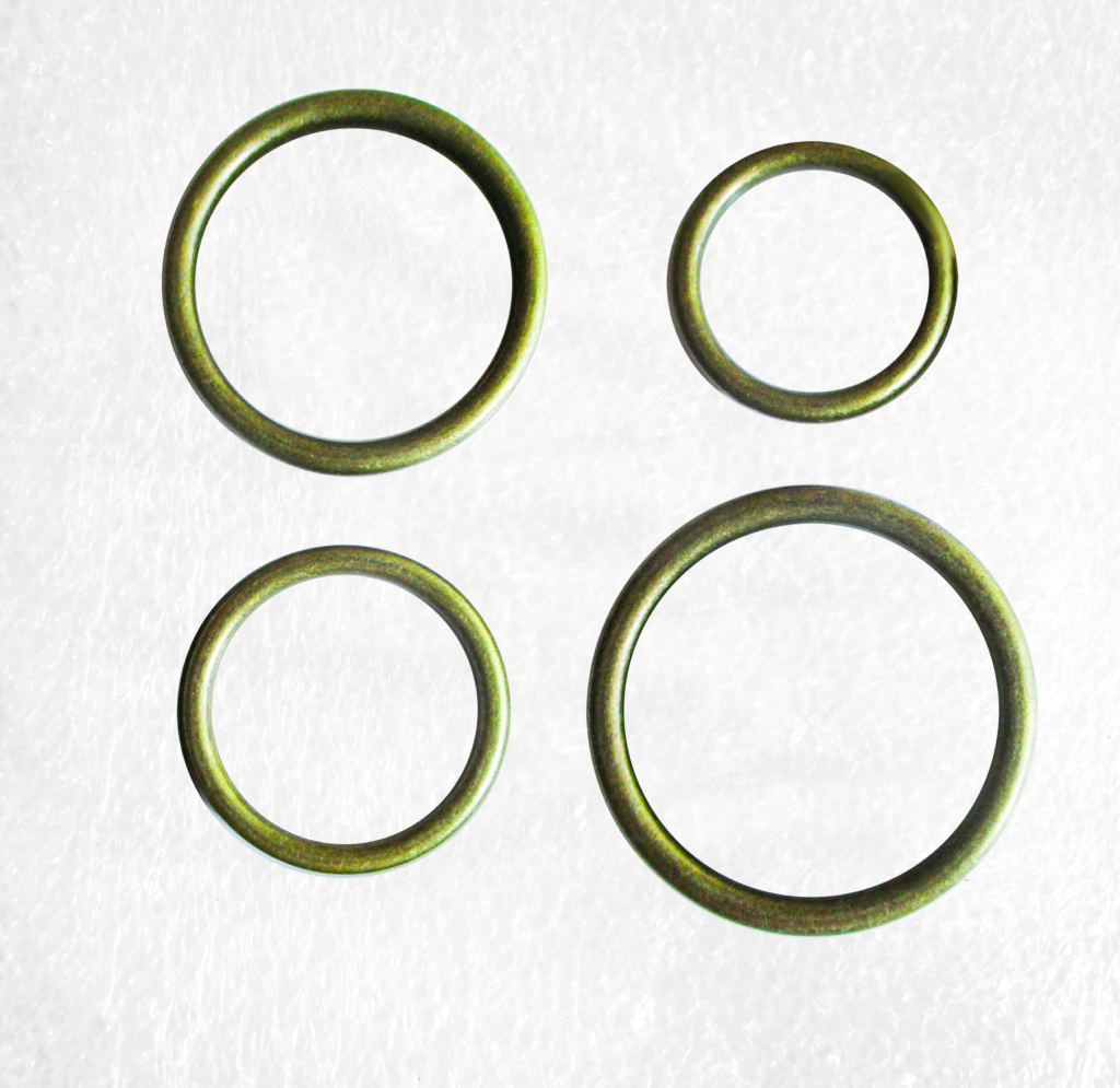 Metal O Rings Solid Bronze 4 sizes for straps, buckles and bags Jaszitup leather accents