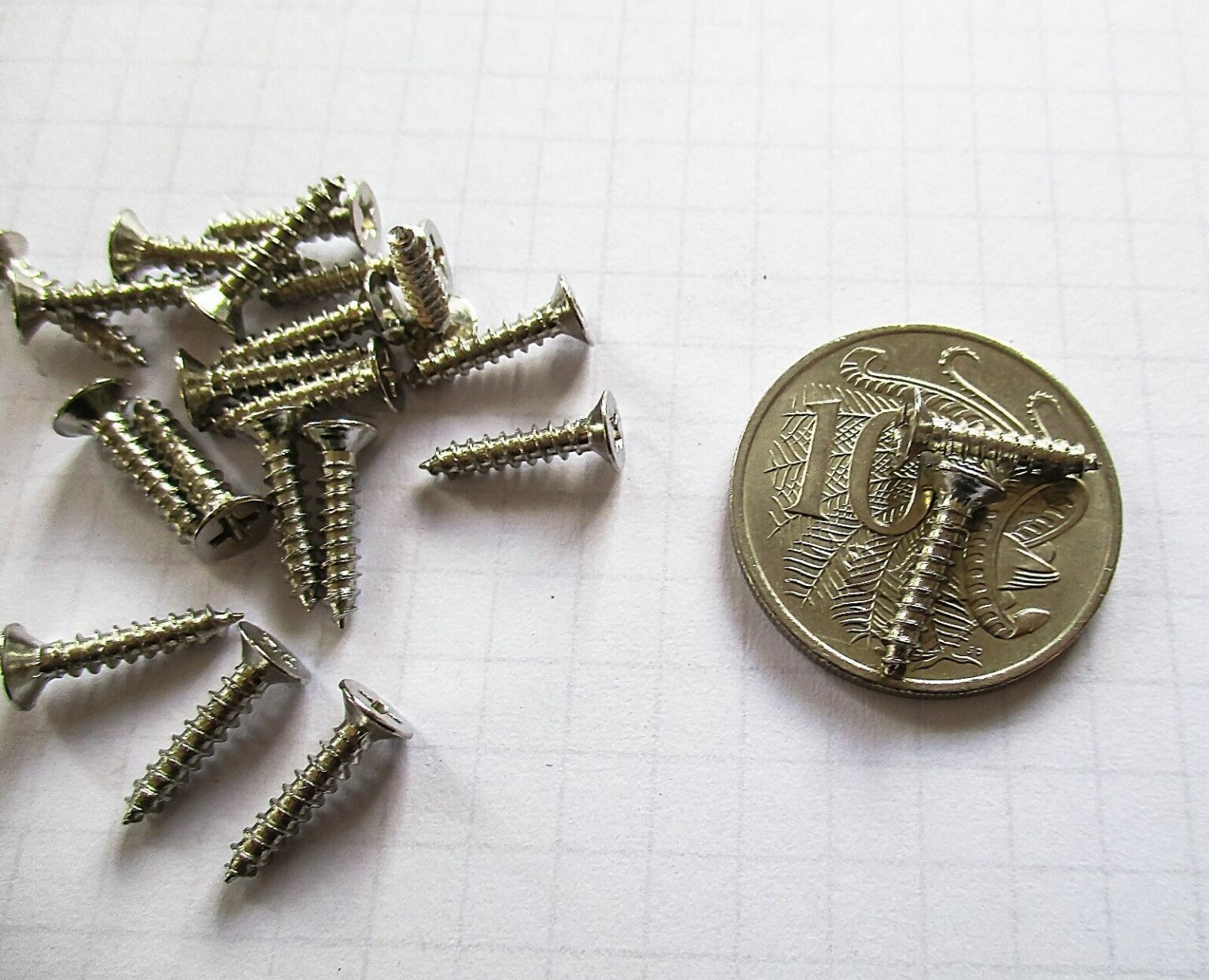 Small Silver Self Tapping Philips Head Wood Screws Jaszitup leather