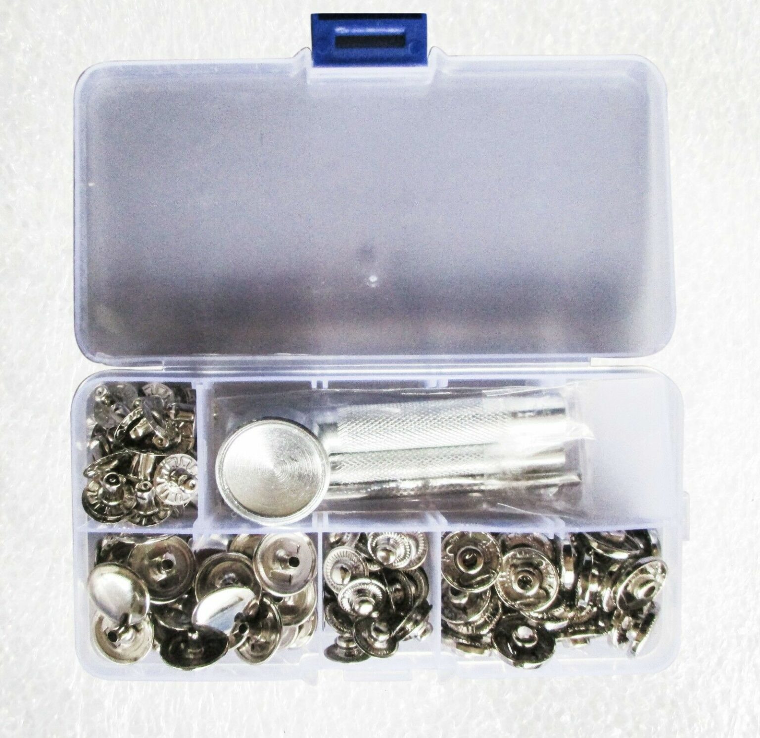 15mm Snap fasteners with hand setter and hole punch in case – Jasz-it ...