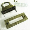 Catches Latches High Fashion AntiqueBrass rectangle Flip Lock for clutch wallets - Image 8