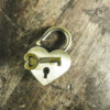 Brass Heart lock & Key set, a keepsake can be engraved - Image 3