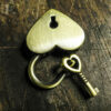 Brass Heart lock & Key set, a keepsake can be engraved - Image 8