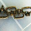 Boxes Cases JeweleryBox CatEar Screw In Drawer Handle AntiqueBrass 22x21mm Qty 4 - Image 2