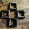 Hematite Hollow Square - Gun Metal - 25mm x 25mm DIY Decorative Additions Qty 5 - Image 2