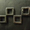Hematite Hollow Square - Gun Metal - 25mm x 25mm DIY Decorative Additions Qty 5 - Image 3