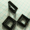 Hematite Hollow Square - Gun Metal - 25mm x 25mm DIY Decorative Additions Qty 5 - Image 6