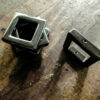 Hematite Hollow Square - Gun Metal - 25mm x 25mm DIY Decorative Additions Qty 5 - Image 8