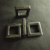 Hematite Hollow Square - Gun Metal - 25mm x 25mm DIY Decorative Additions Qty 5 - Image 9