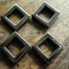 Hematite Hollow Square - Gun Metal - 25mm x 25mm DIY Decorative Additions Qty 5 - Image 10