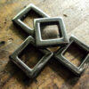 Hematite Hollow Square - Gun Metal - 25mm x 25mm DIY Decorative Additions Qty 5 - Image 11