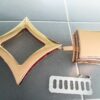 Catches Latches-Gold Invert Square TwistTurnLock 46x46mm for hand, shoulder bags - Image 7