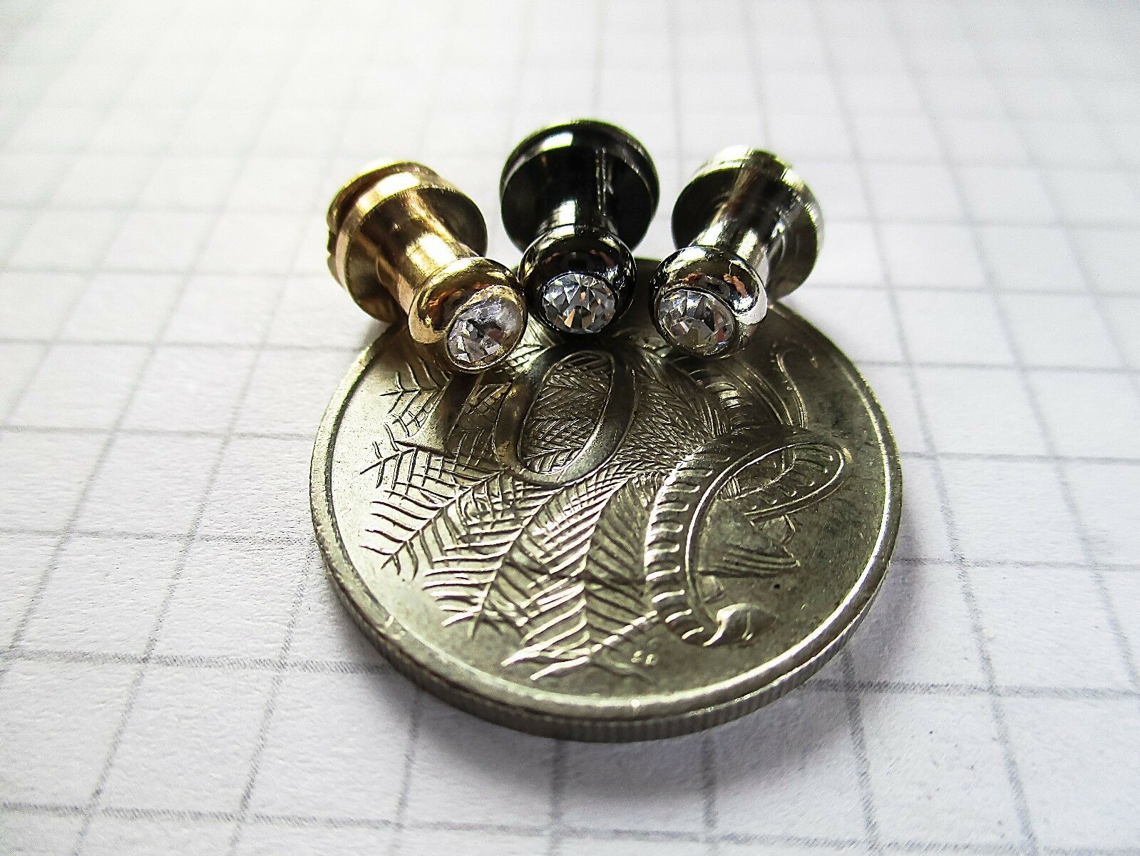 Chicago Screws Monkhead with Rhinestone Insert 5mmhead 3cols Easy to ...