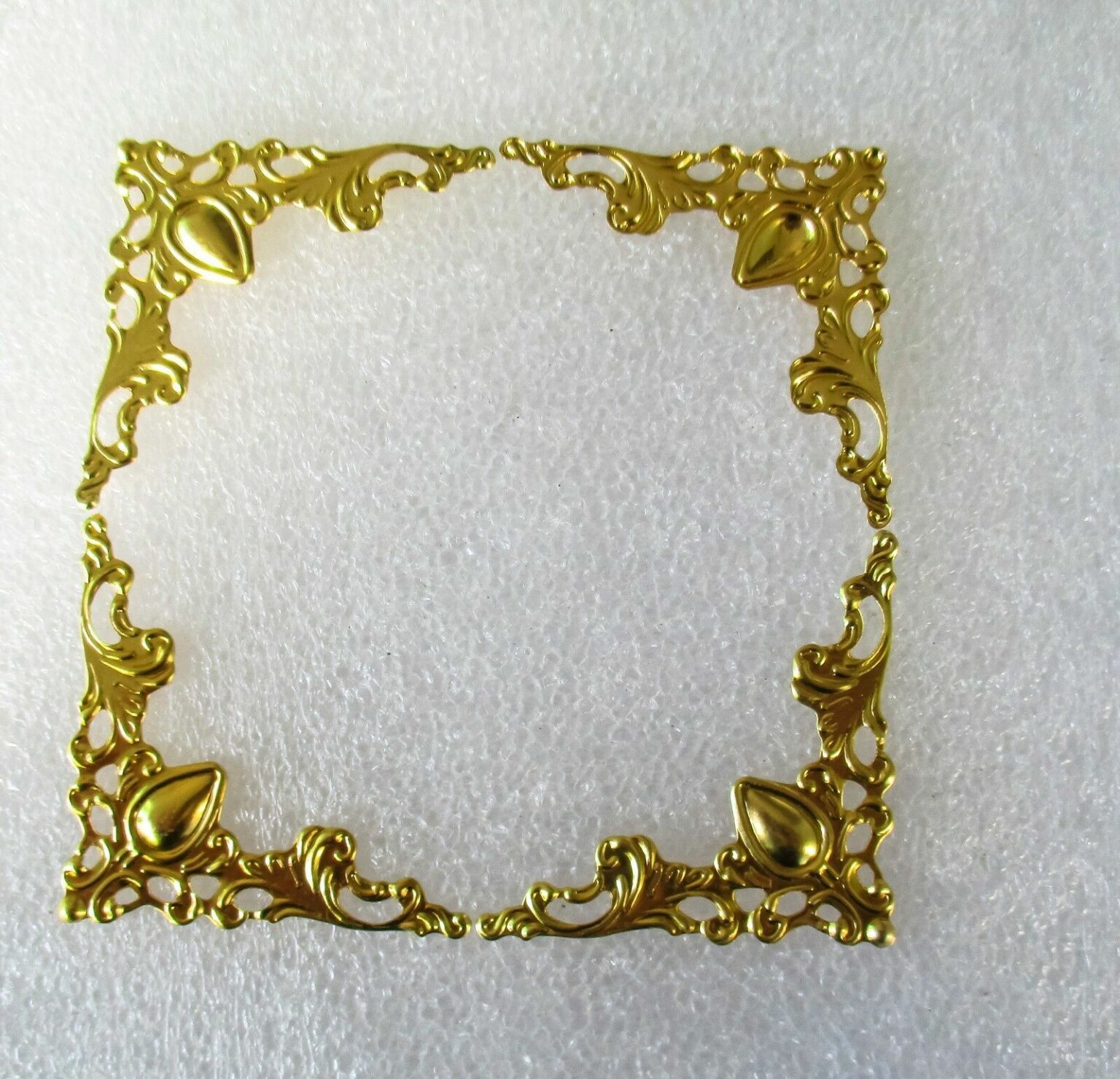 Metal Corners for Photo Albums or Boxes Gold Filigree Open Cut design