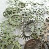 Jewelry Findings Assorted Silver Steampunk Metal Geared Charms 8-35mm Mixed Pkt - Image 10
