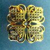 Jewelry Findings Gold Filigree Square Flower Wrap Metal Connectors, 46mmx46mm - Image 2